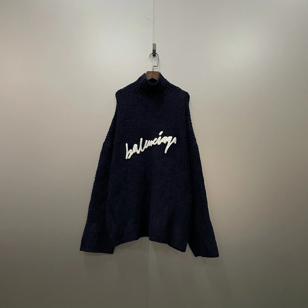 Balenciaga 巴黎世家 字母logo高领针织衫 M码/98新/公价10351