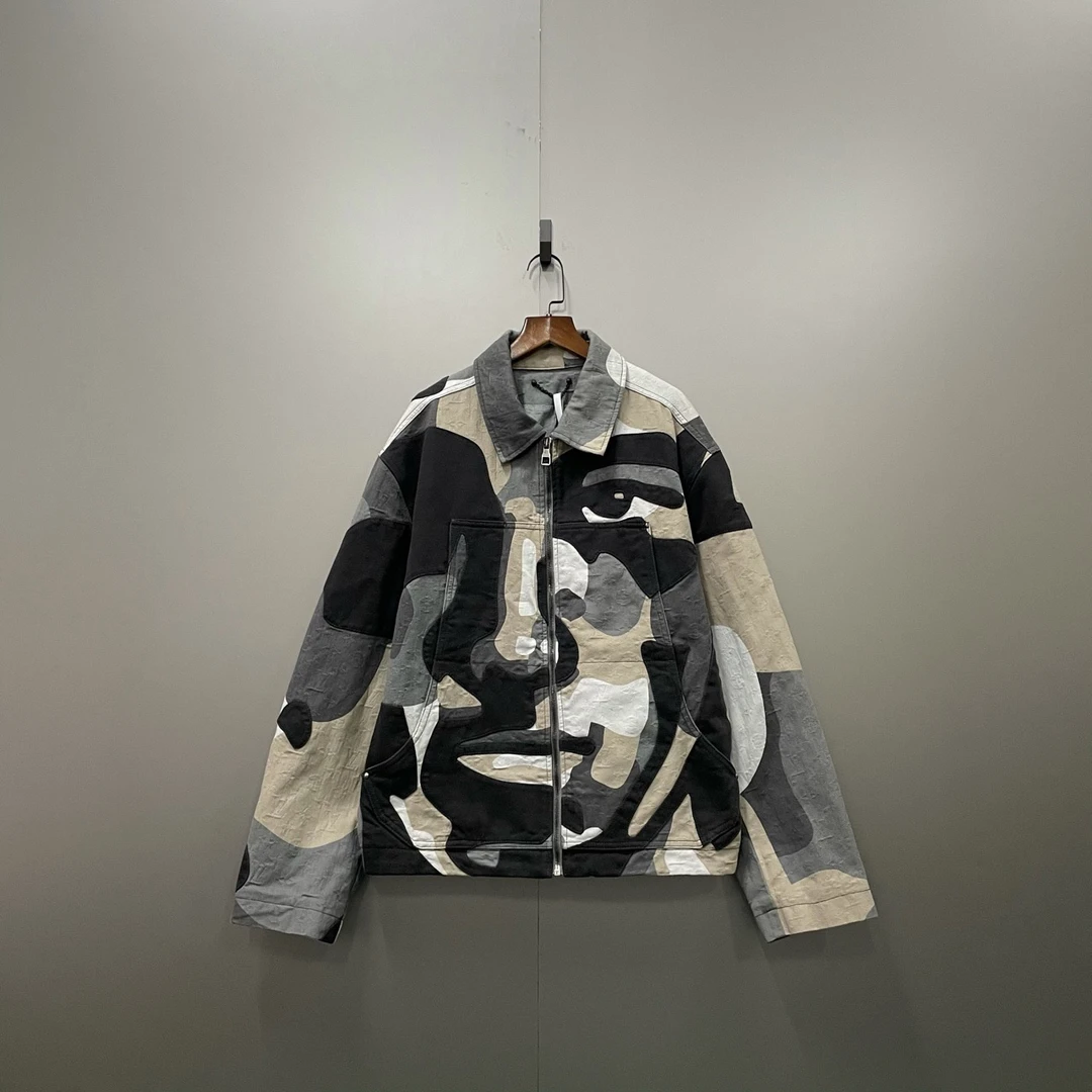 Louis Vuitton lv 几何人像拼接图案牛仔外套 48码/全新/公