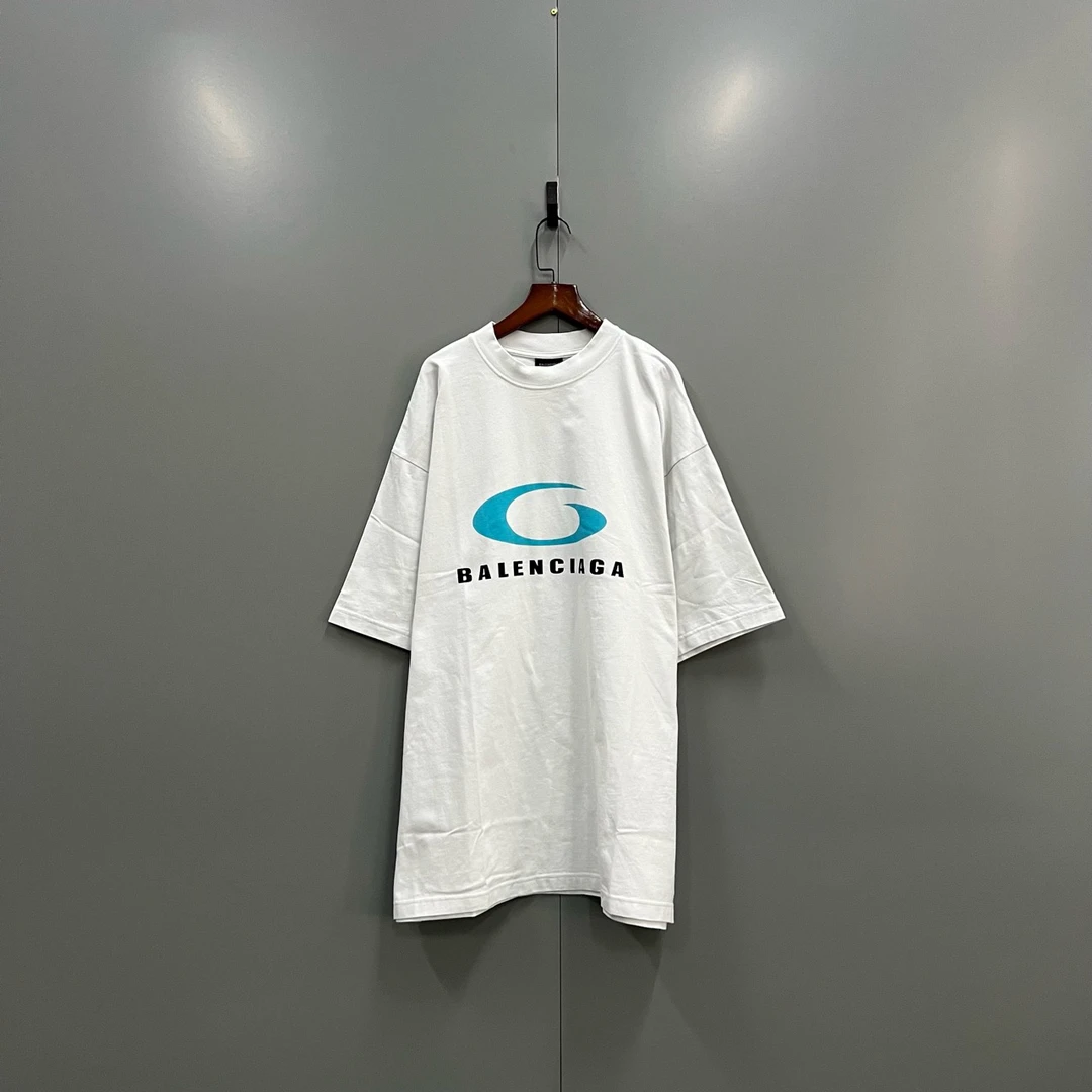【XH】Balenciaga 巴黎世家 白色圆环logo刺绣短袖 XL码/全新/公
