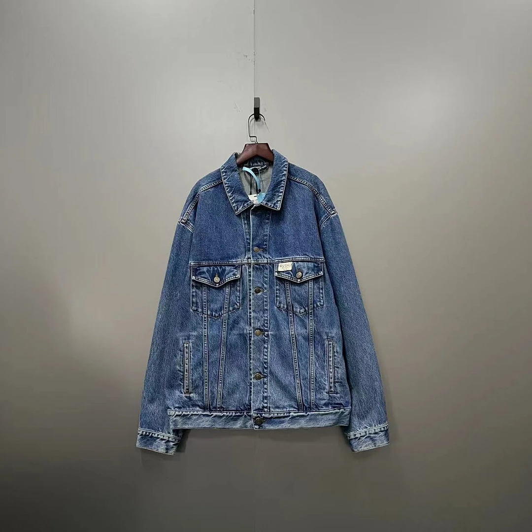 GUCCI 古驰 蓝色水洗牛仔夹克 50码/95新/公价22500/吊牌 fg2025