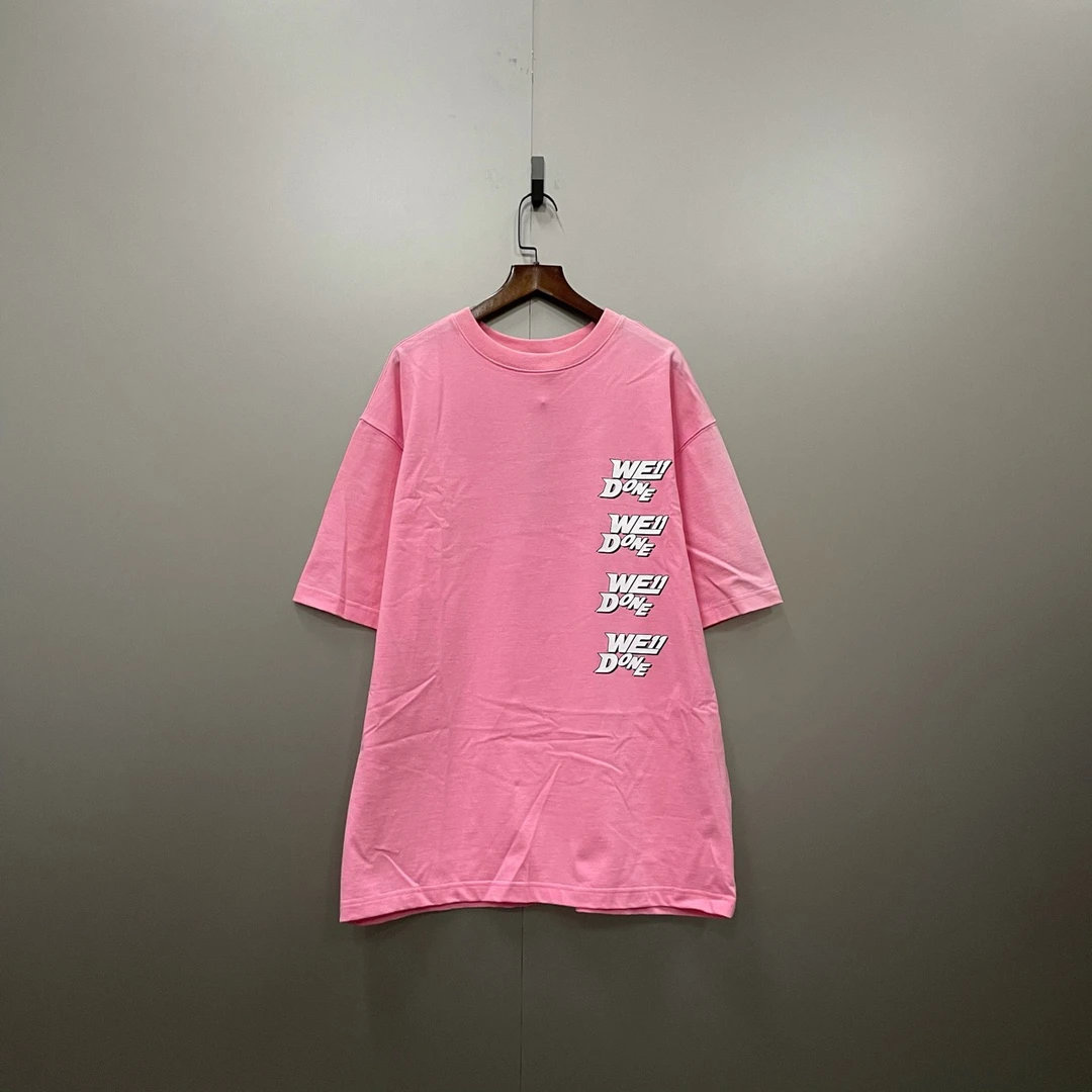 WE11DONE 粉色印花logo短袖 XS码/全新/公价2990/吊牌 bc91322
