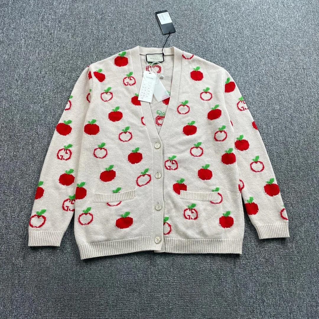 GUCCI 古驰 满印苹果开衫 M码/99新/吊牌 bc116534
