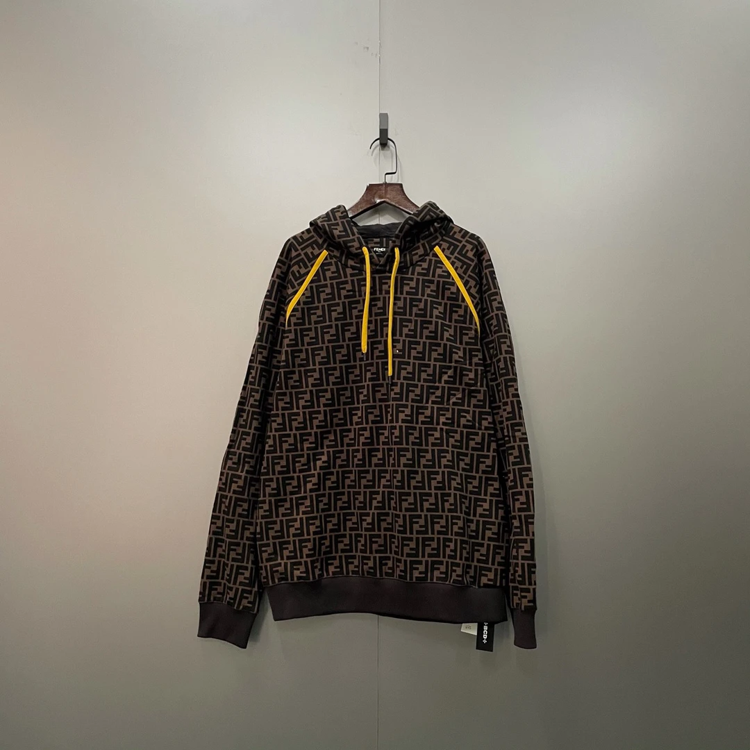 FENDI 芬迪 满印双F老花帽衫 L码/全新/公价9000/吊牌 ly100083