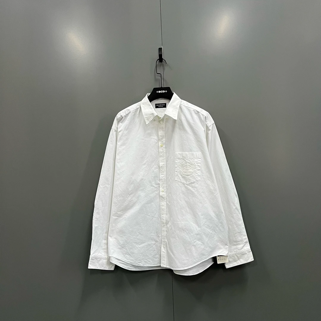 【XP】Balenciaga 巴黎世家麦穗双B刺绣logo衬衫39码/全新/公价7259