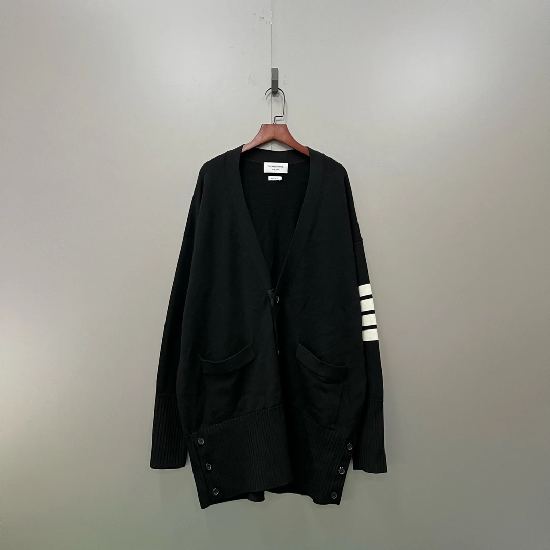 Thom Browne TB 黑色针织条纹开衫 1码/95新/公价14000/无配件