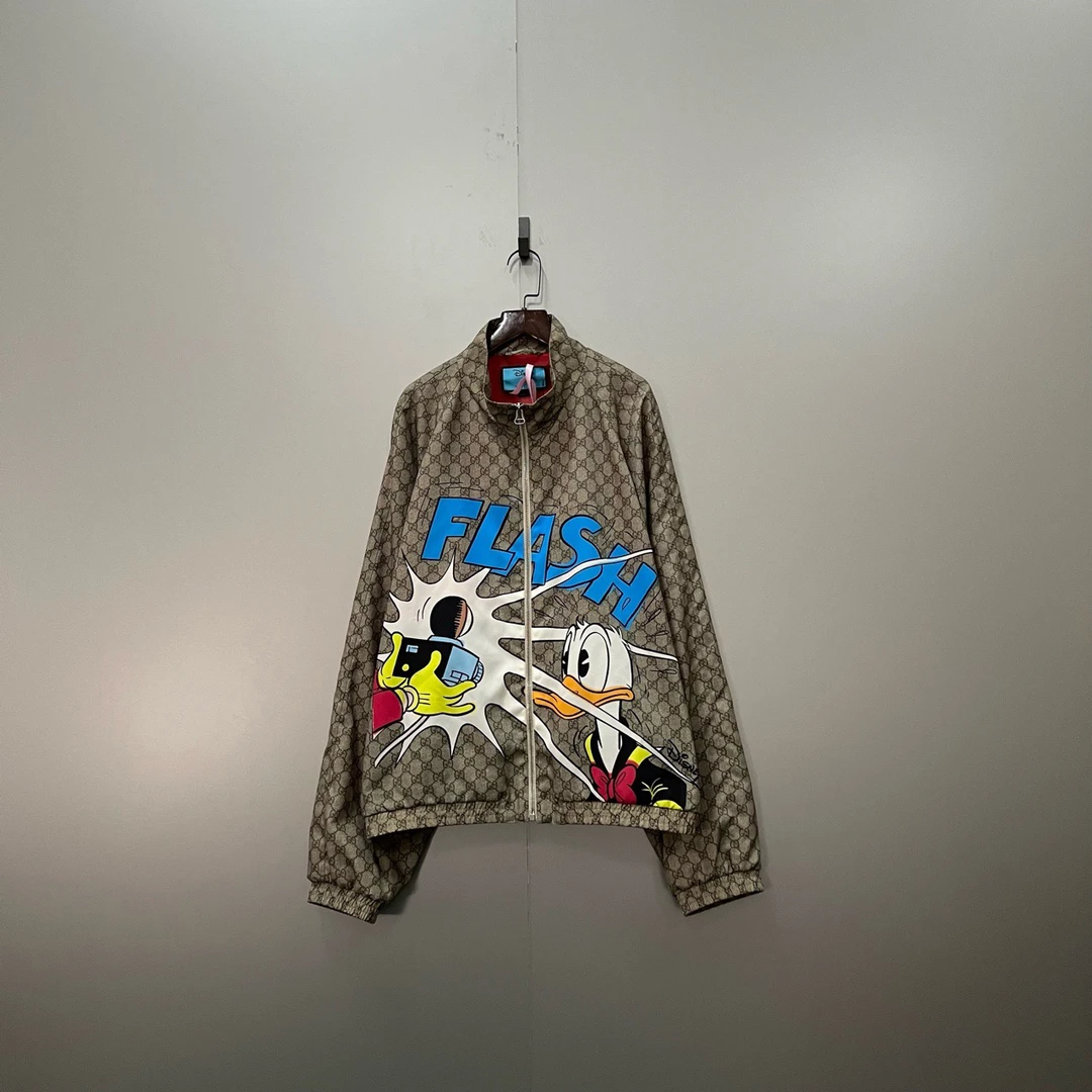 GUCCI 古驰 × Disney 迪士尼 唐老鸭印花老花夹克 52码/95新/公价