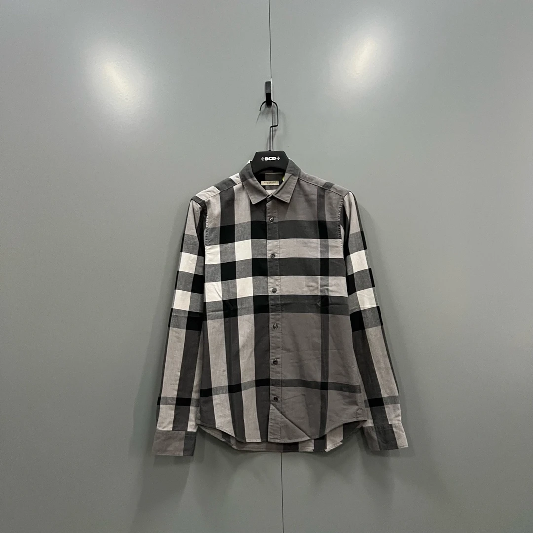 Burberry 巴宝莉 格纹印花长袖衬衫 S码/全新/公价5000/吊牌 jc60