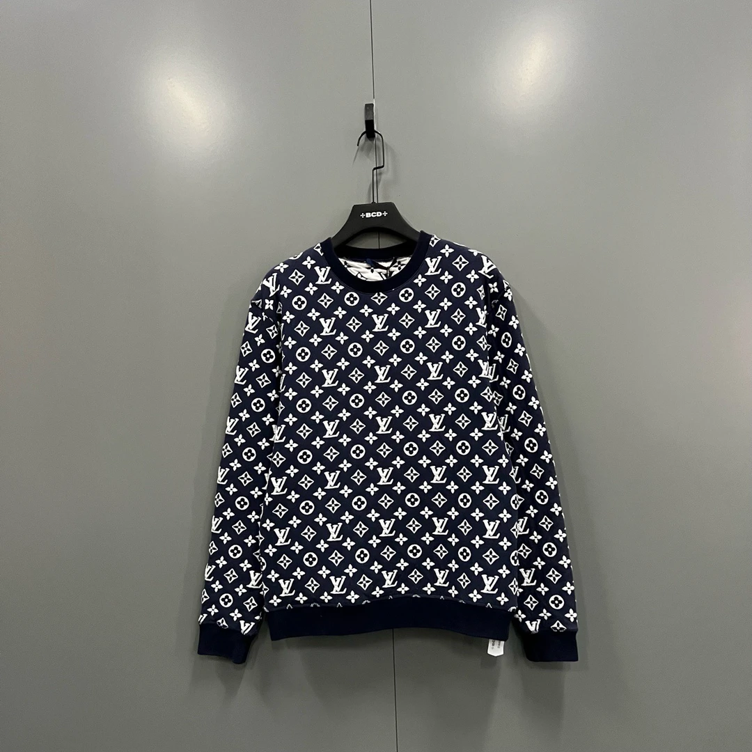 Louis Vuitton lv 满印老花圆领卫衣 L码/95新/毒9899/无配件 bc0