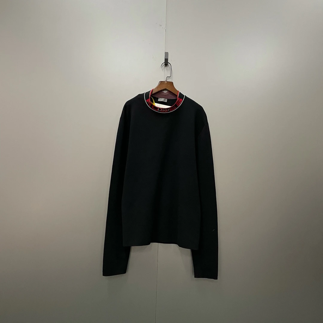 Dior 迪奥 领口字母印花logo针织毛衣 L码/98新/公价8120/无配件