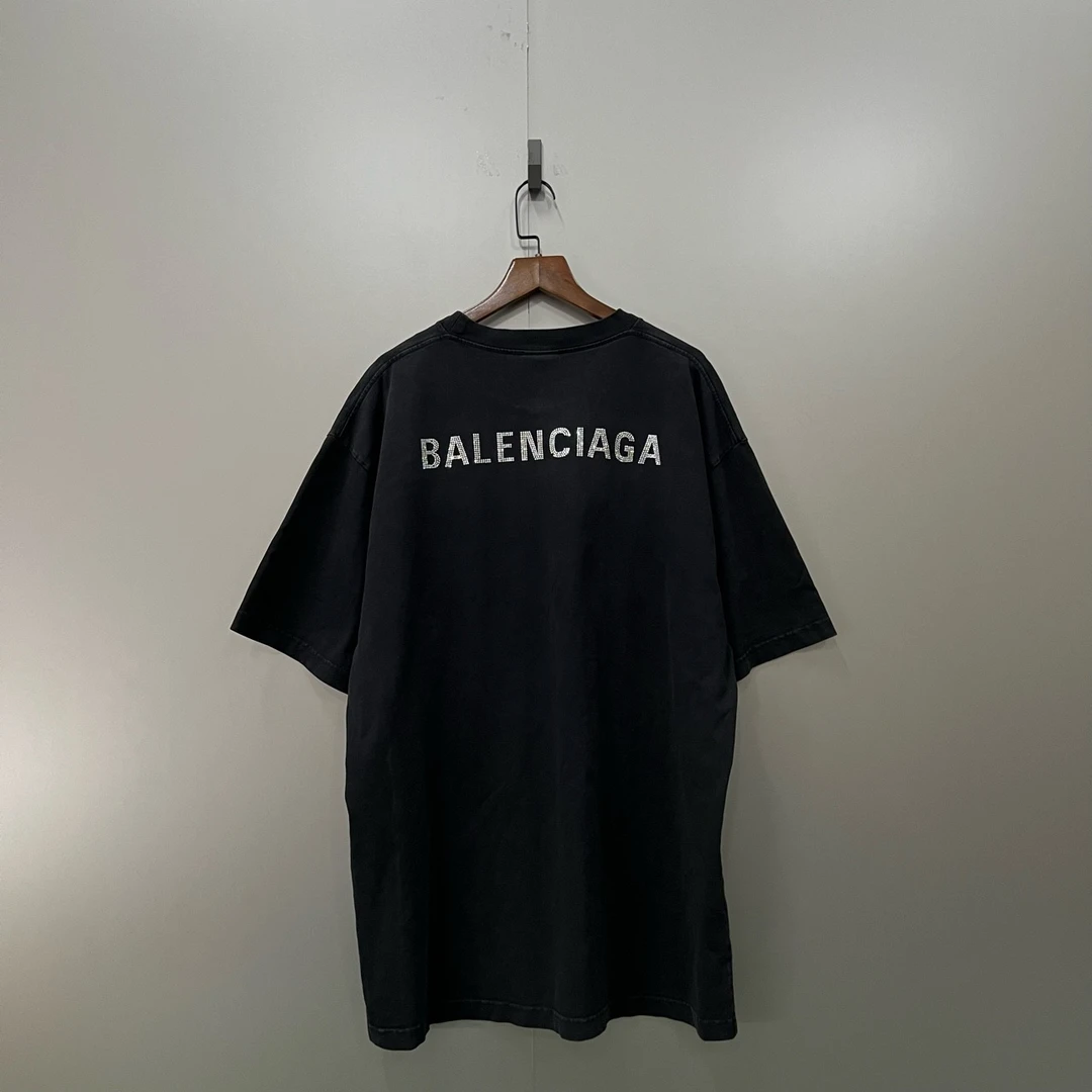 Balenciaga 巴黎世家 水钻logo短袖 M码/95新/公价6300/无配件