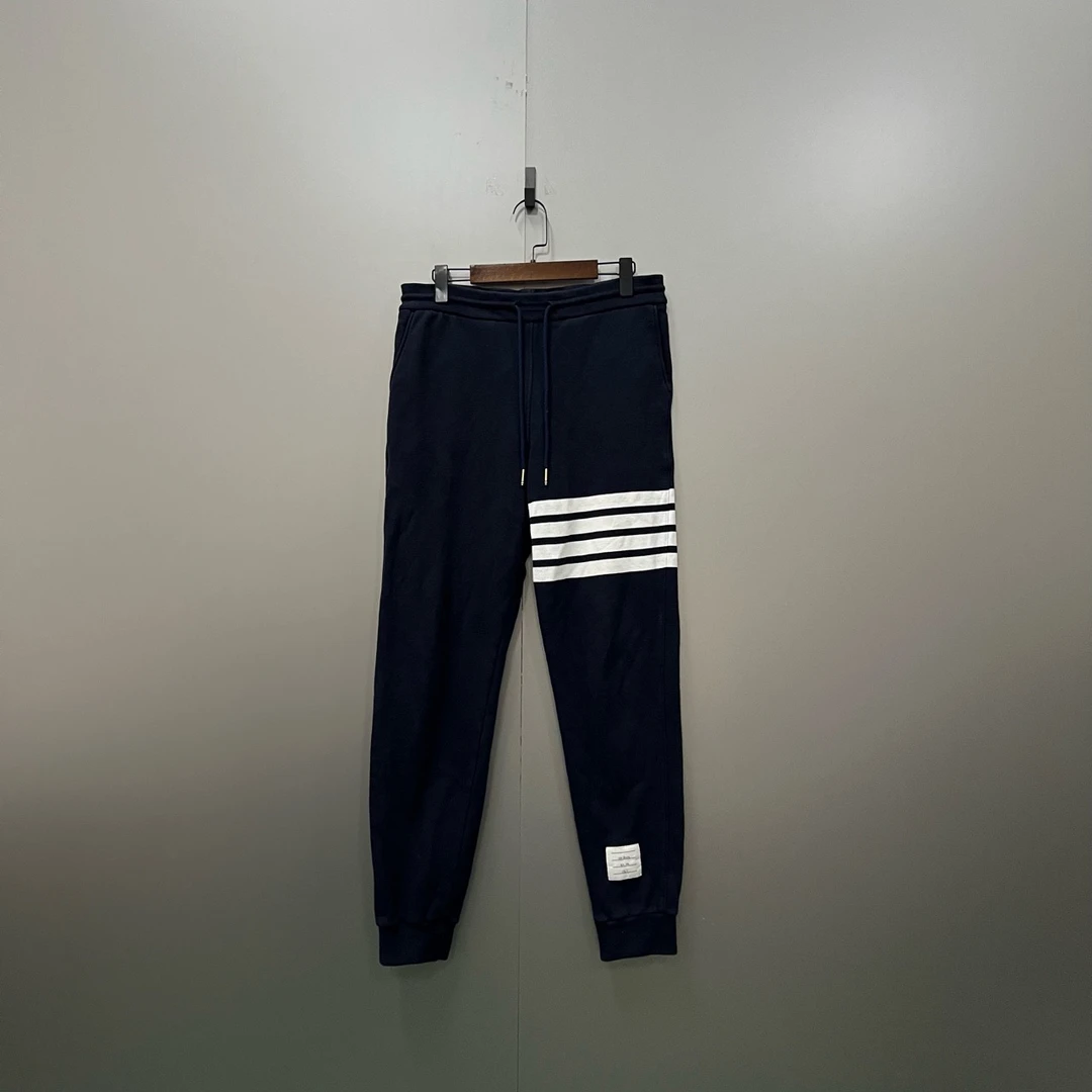 Thom Browne TB 藏青色条纹抽绳卫裤 3码/95新/公价8600/无配件