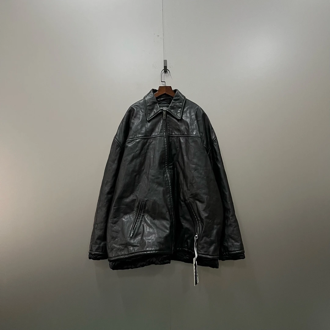 Balenciaga 巴黎世家 黑色皮衣 44码/全新/公价31600/吊牌衣架防