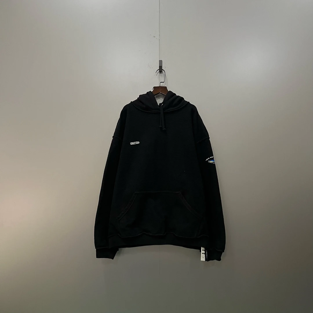 Vetements 维特萌 黑色刺绣logo帽衫 S码/95新/公价5000/无配件