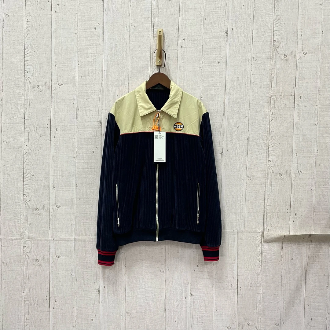 GUCCI 古驰 灯芯绒拼接夹克 M码/98新/公价13600/无配件 mg400142