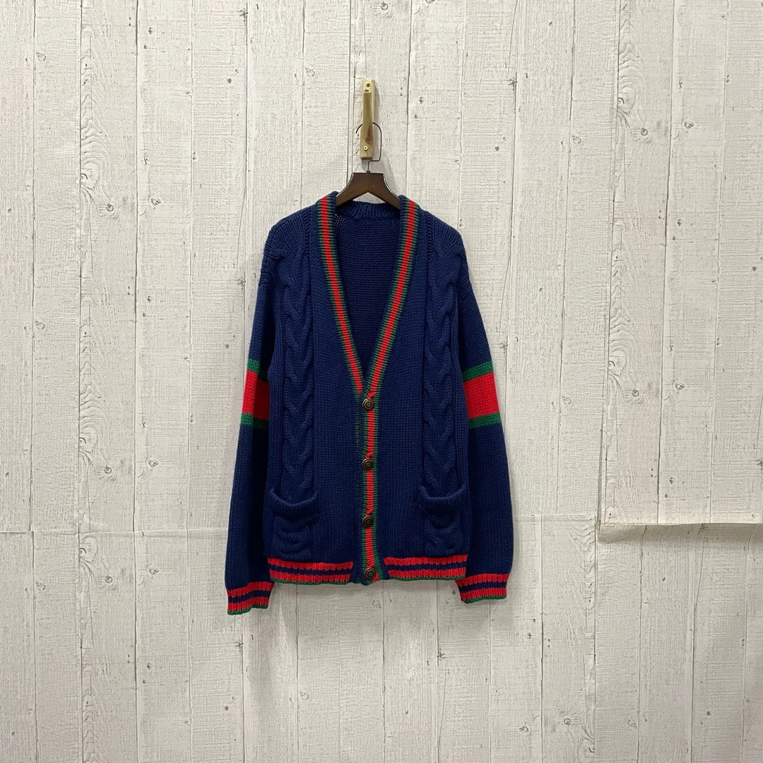 GUCCI 古驰 藏青色条纹开衫 XS码/95新/公价6999/无配件 领标没了