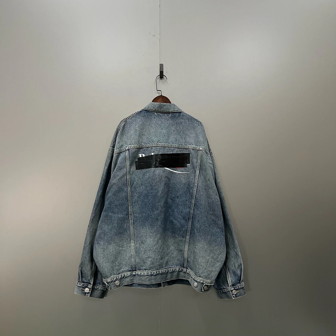 Balenciaga 巴黎世家 背后胶带logo牛仔外套 1码/全新/公价11050