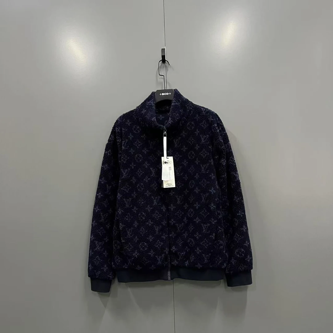 Louis Vuitton LV 蓝色满印老花泰迪外套 XL码/95新/毒16199