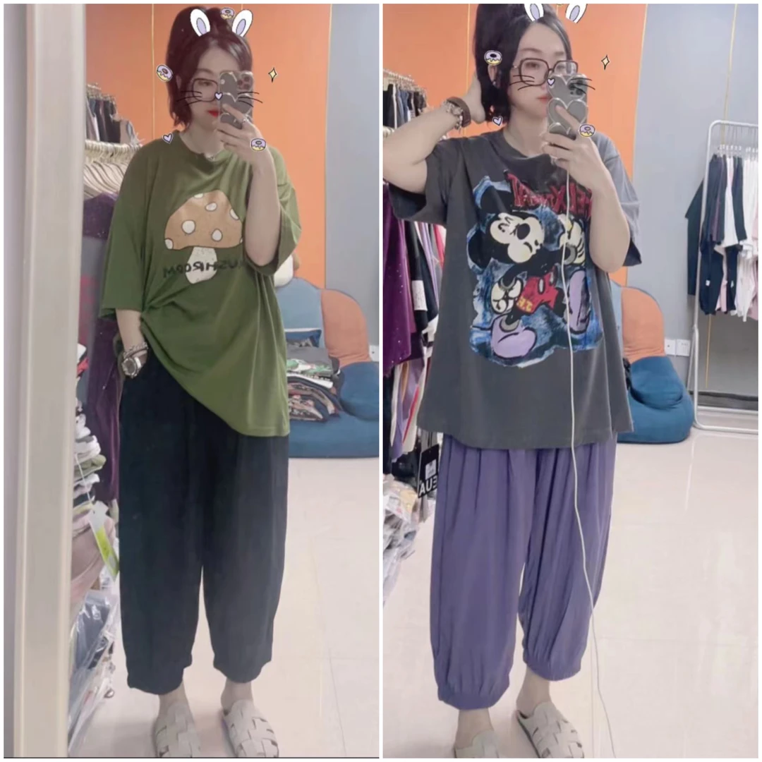 娜米米家 精选夏松紧高弹速干哈伦小灯笼裤2360