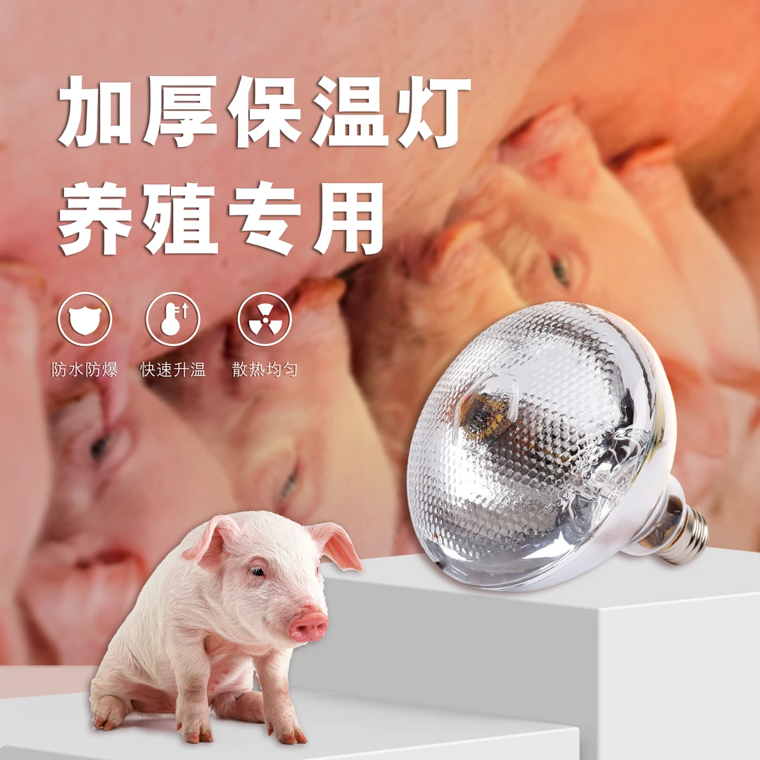 保温灯养殖场专用防水标准材质取暖灯泡猪仔-5个装节能
