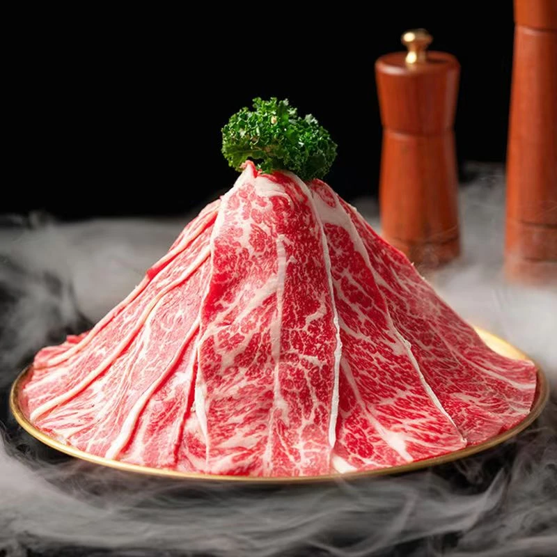 澳洲和牛M5+牡蛎肉板腱谷饲原切火锅片涮火锅寿喜锅1000g起