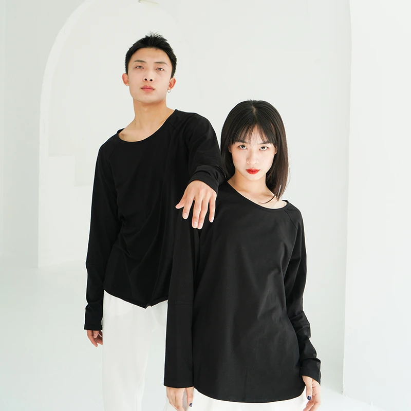 涂一1713款丨现代舞上衣男女同款练功服舞蹈服瑜伽健身宽松休闲款