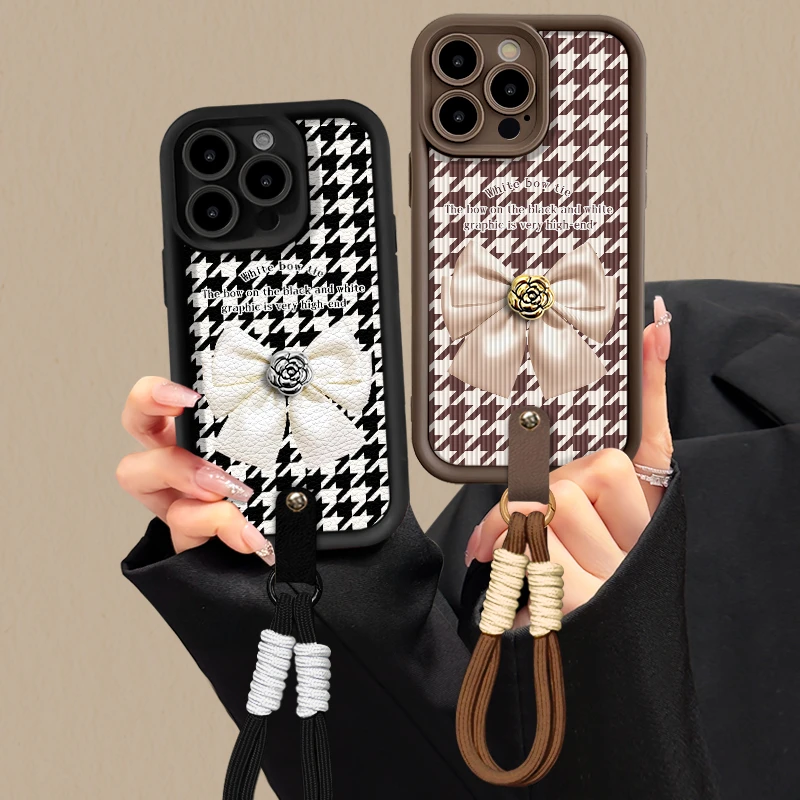 适用于苹果16华为OPPO小米VIVO高颜值时尚皮纹LJ阶梯手机壳AA0320