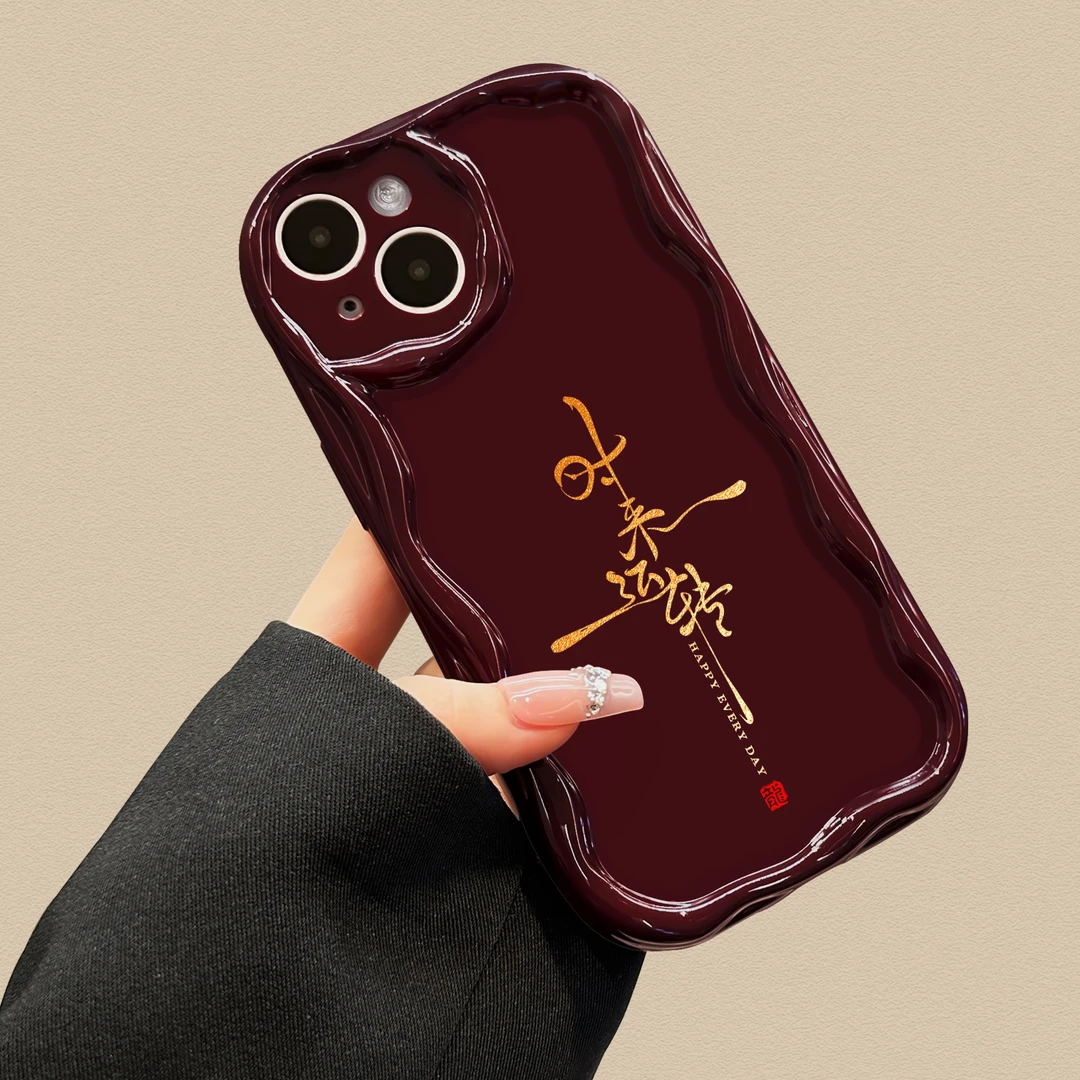 适用于苹果华为OPPO小米VIVO运转高颜值时尚LJ奶油纹手机壳1M018
