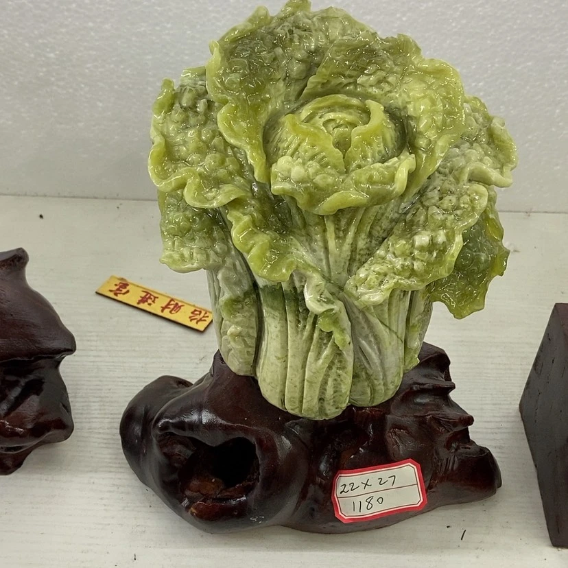 【闪购商品】蛇纹石玉岫玉摆件未镶嵌自****道