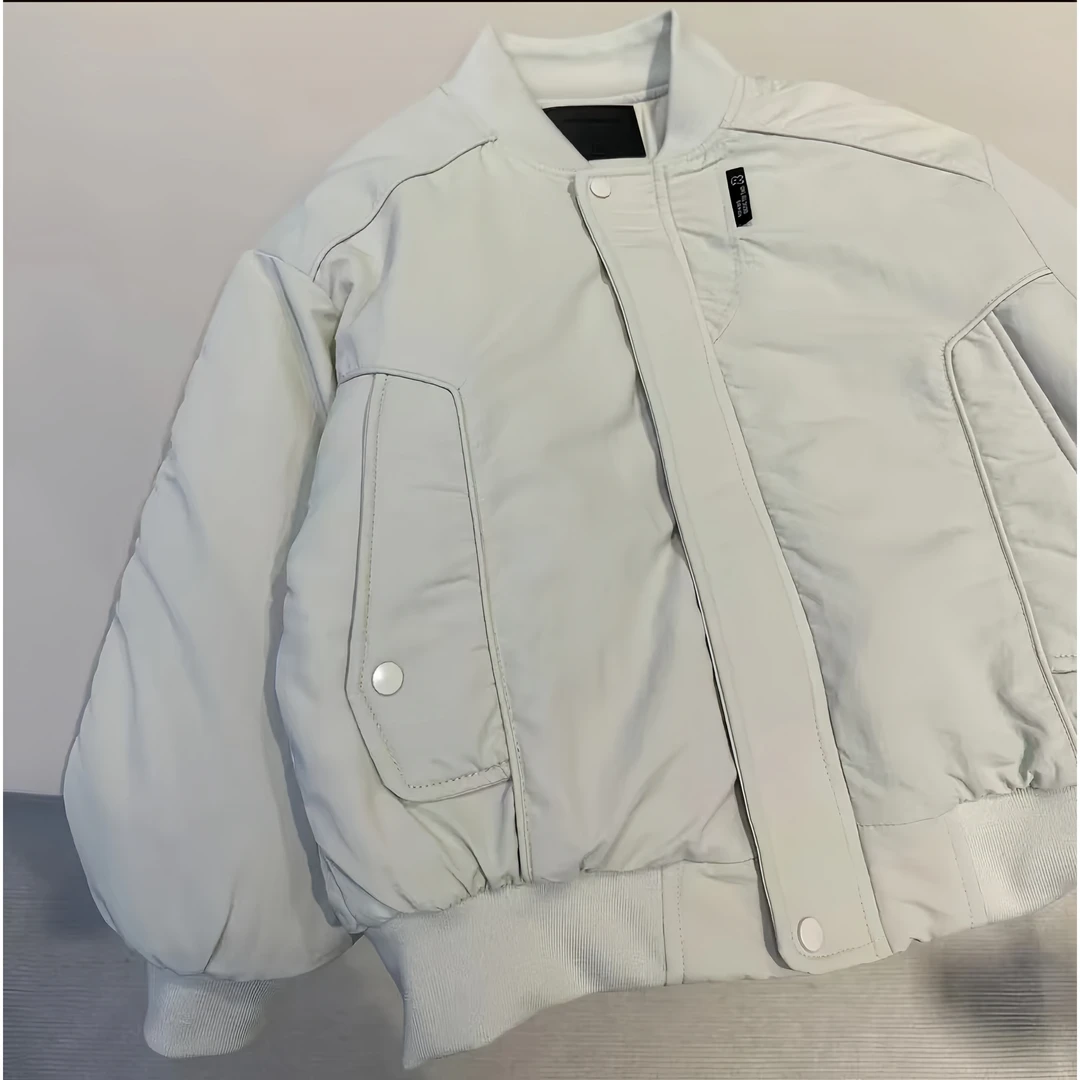 男童冬装棉服2024秋冬新款儿童中大童纯色韩范潮流设计款洋气棉衣