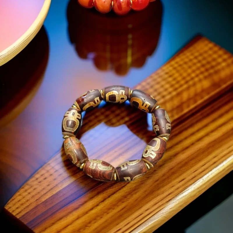 个性时尚天然玛瑙财神玛瑙手串男女同款