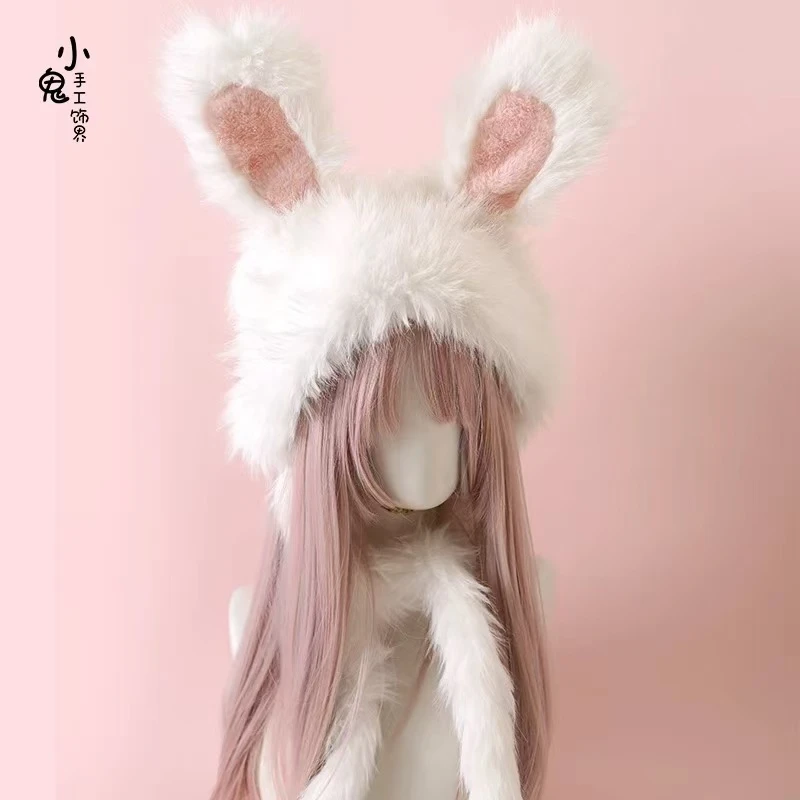 毛绒女童毛绒可爱帽子（实物以直播间为准）