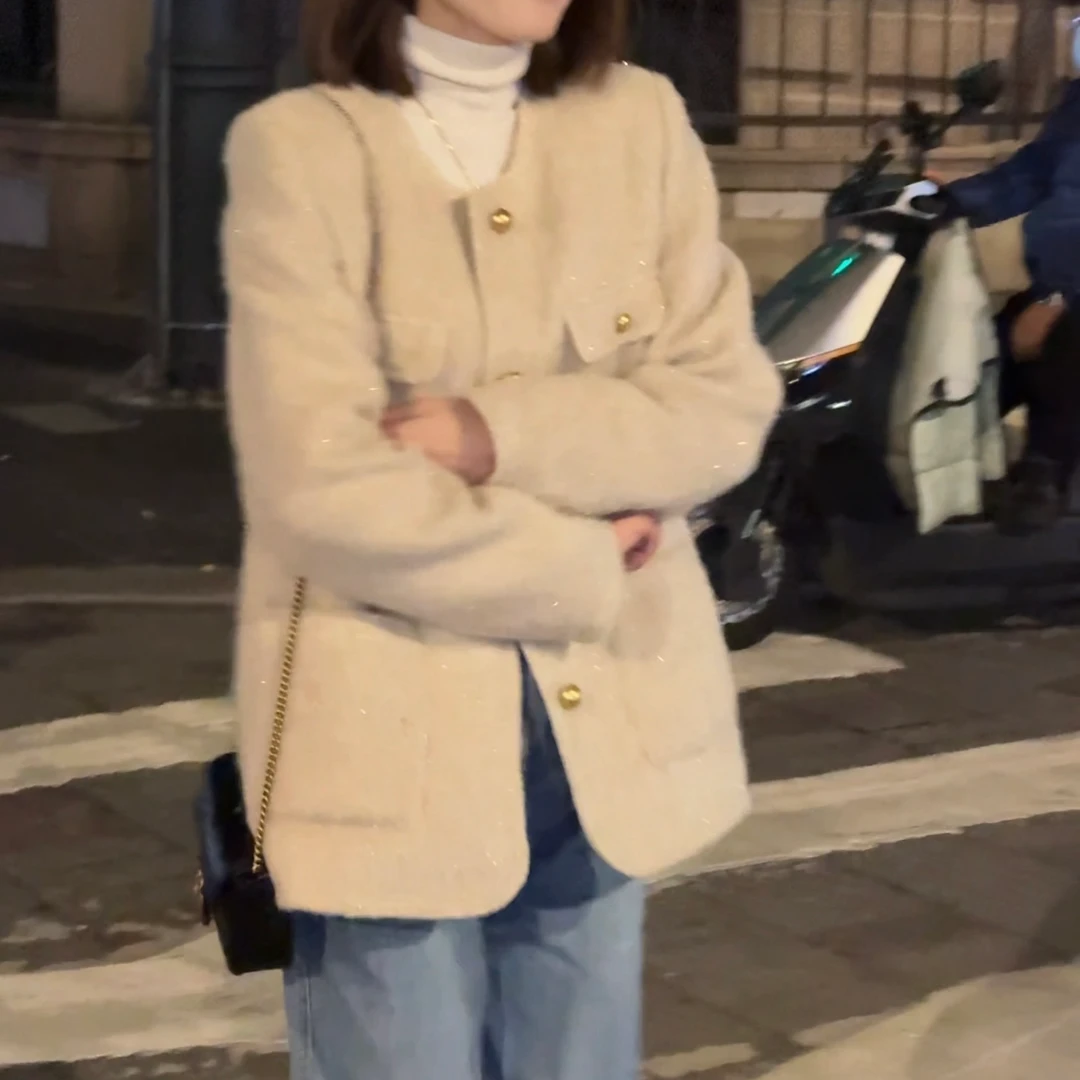 YY【巴黎诗集】2024秋冬新款气质名媛高级感羽绒小香风外套