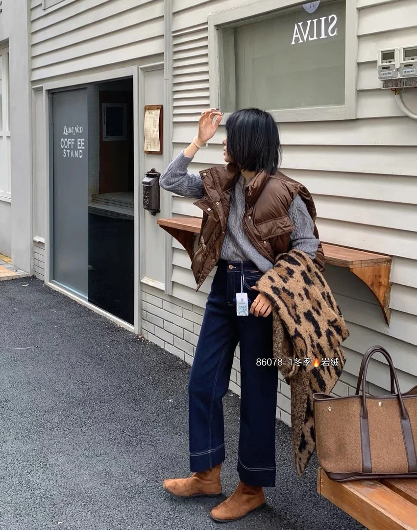 【十米菲#86078-1 普洗奶奶裤】显瘦加绒奶奶裤 高弹