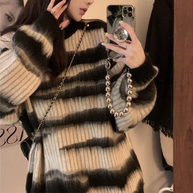 《直播链接》毛衣长袖宽松慵懒风韩版秋冬百搭复古