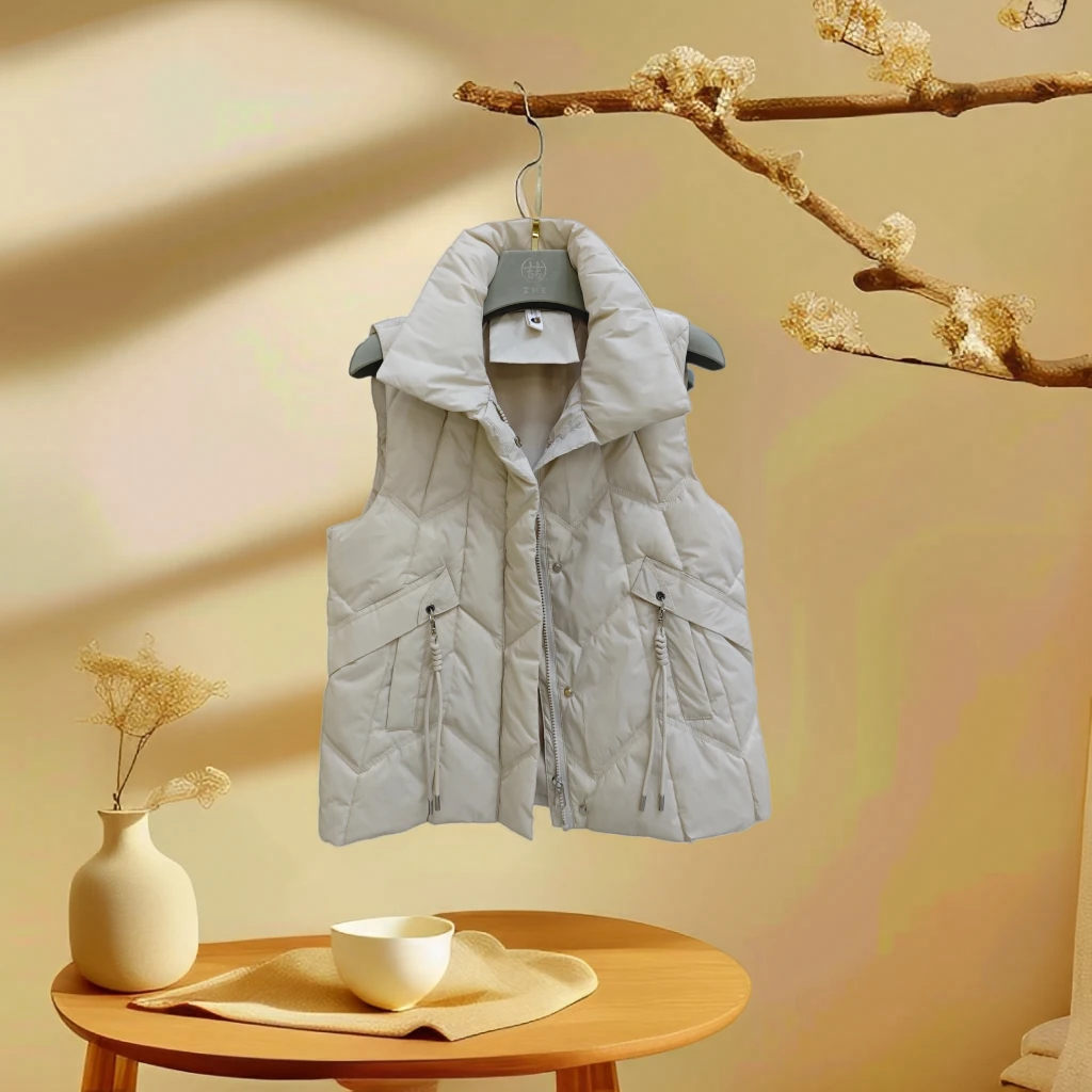 811-808-6666 羽绒马甲背心女款时尚休闲女士潮流经典保暖冬季