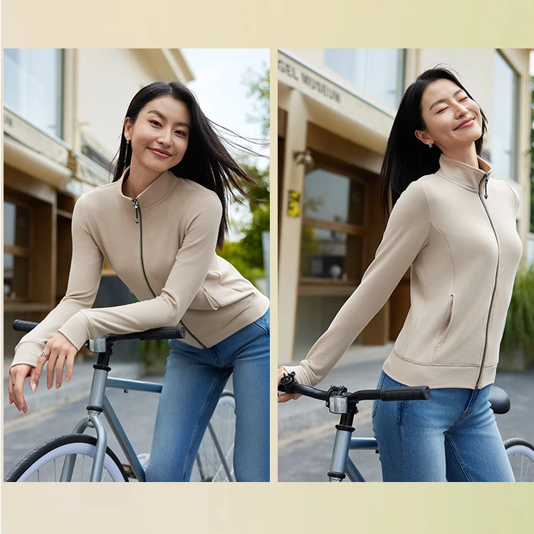 女士加绒保暖卫衣绒衫加厚新款亲肤开衫外套 DJN 9098（女款）（LM）