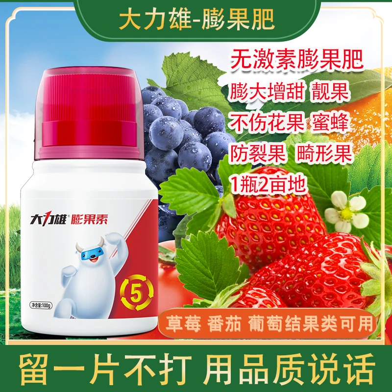 正品大力雄膨果素草莓圣女果梨膨大增甜色靓果硬果不裂烂果无激素