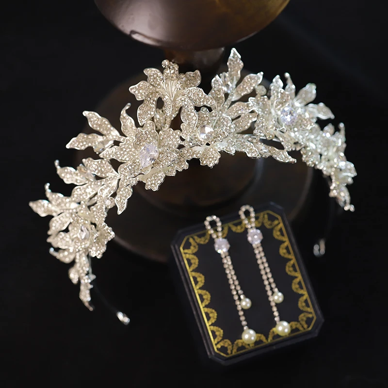 轻奢立体大气造型新娘皇冠头饰独特设计感叠戴主婚礼婚纱王冠发饰
