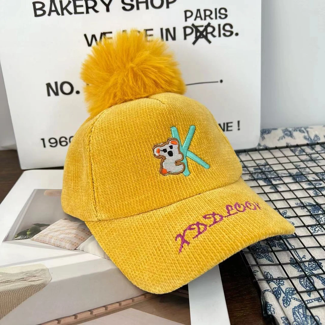 2024儿童冬季毛球鸭舌帽BL102【以主播介绍为准】