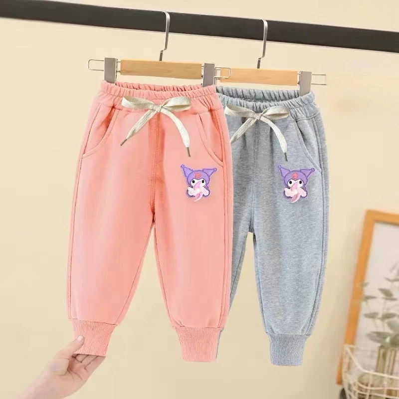 女童2024冬季新款加绒卡通卫裤(以外包装为准介意勿拍)A3748