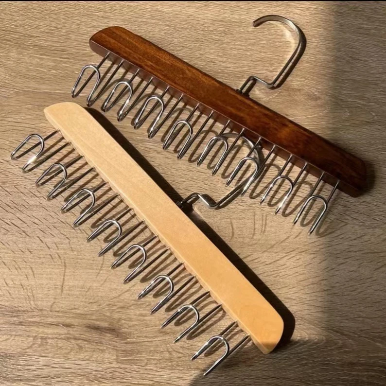 家用多功能实木衣架内衣吊带挂钩衣帽钩衣柜领带高档皮带收纳架