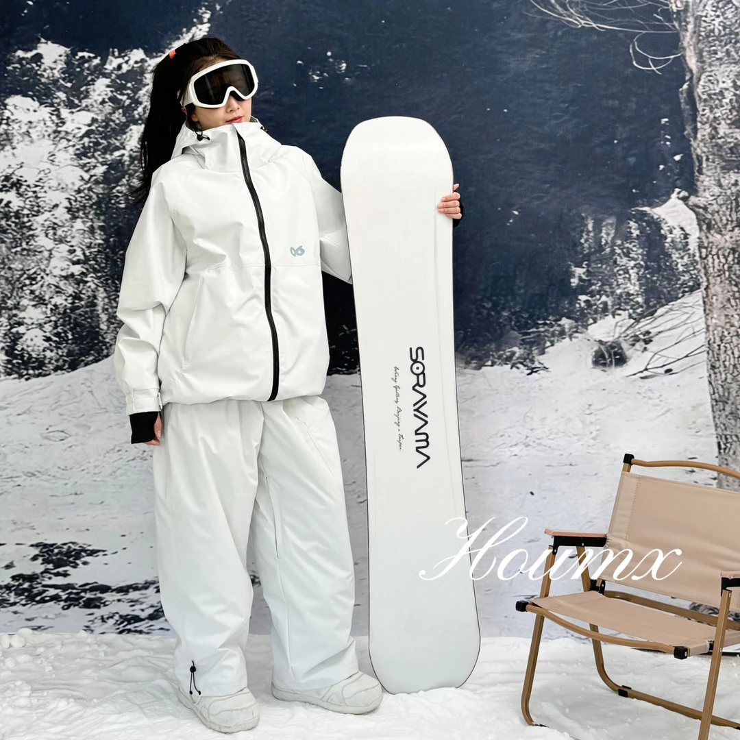 新款荧光吸光水母图标米白色套装加棉保暖锁温情侣透气加厚防风