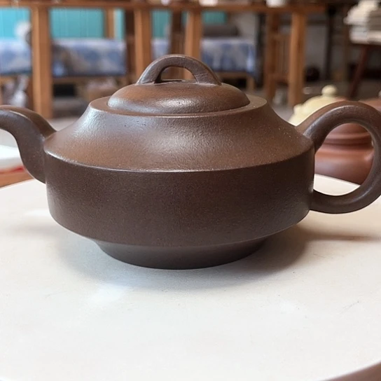 紫砂茶壶耂*汉君紫泥半手紫砂壶