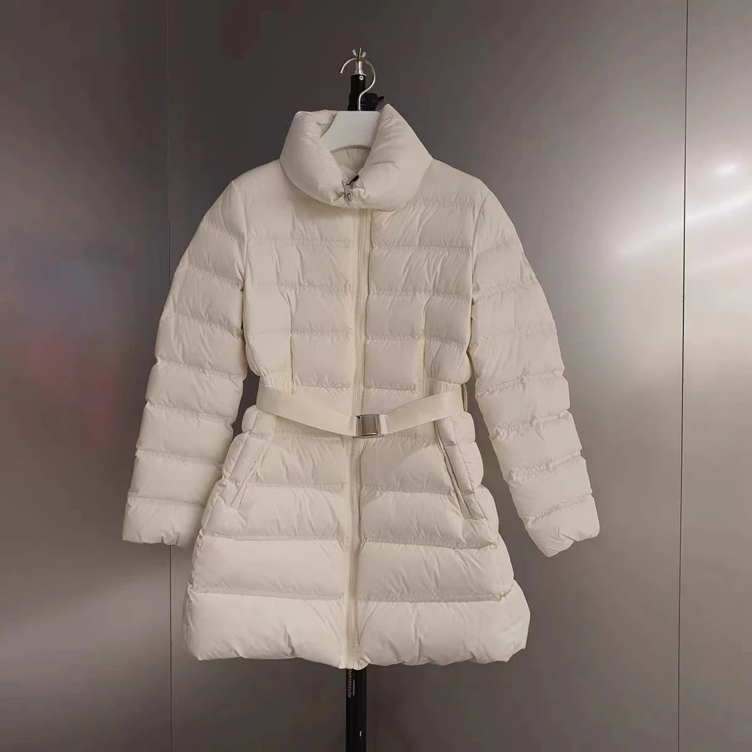 AW231102 中长款立领腰带鹅绒服