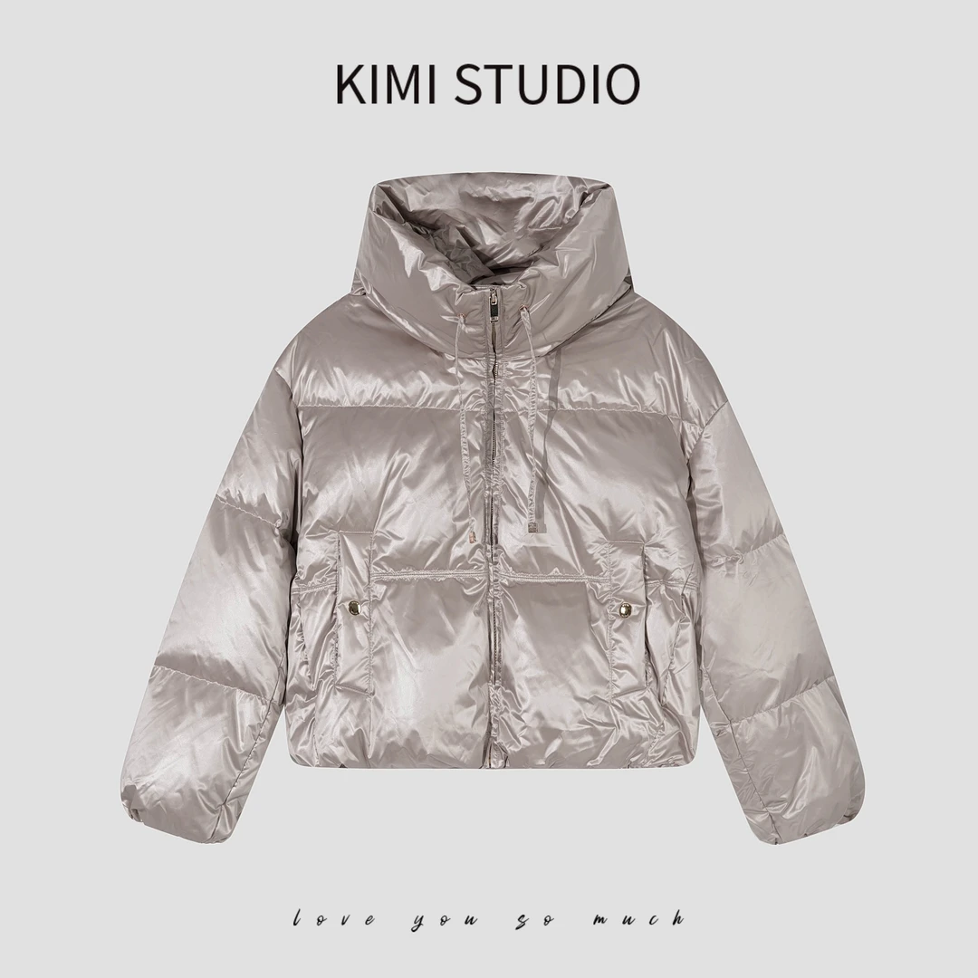 system设计感亮面涂层短款鹅绒服AW24990