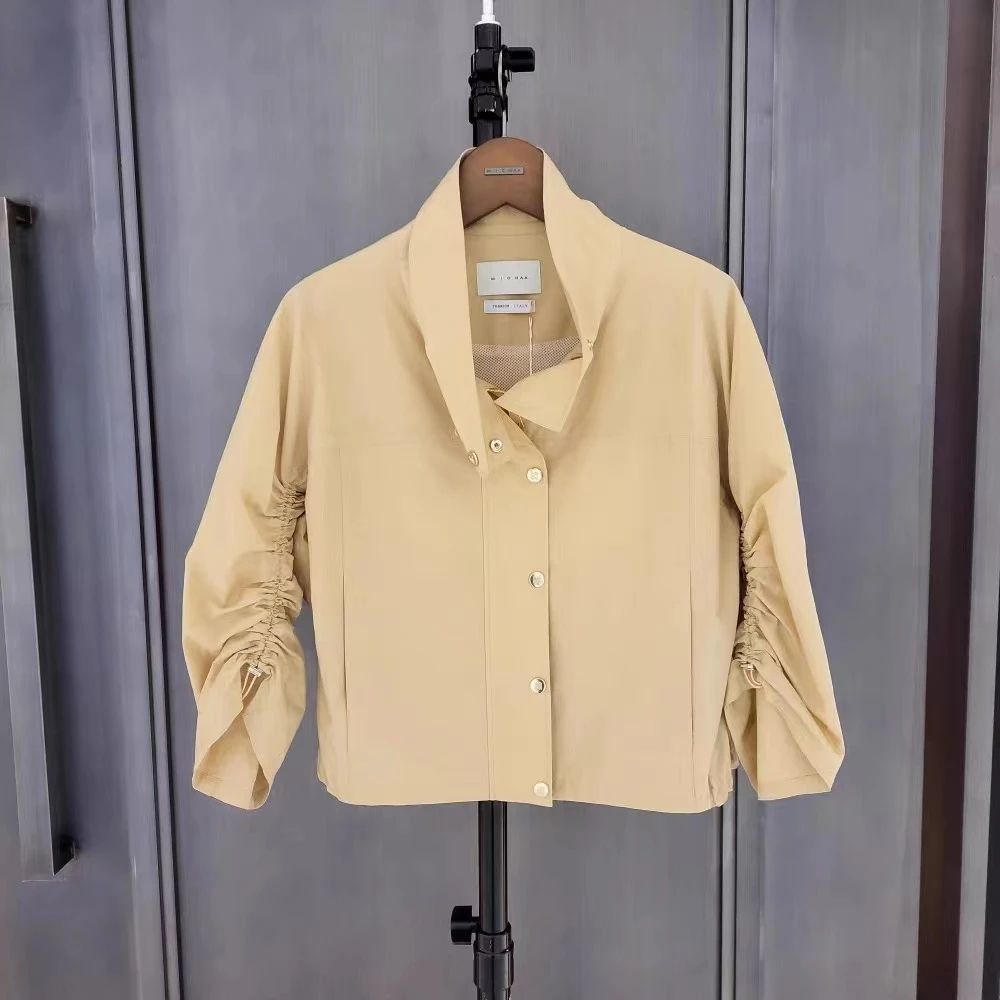 SS24915 美夏家褶皱袖防晒外套