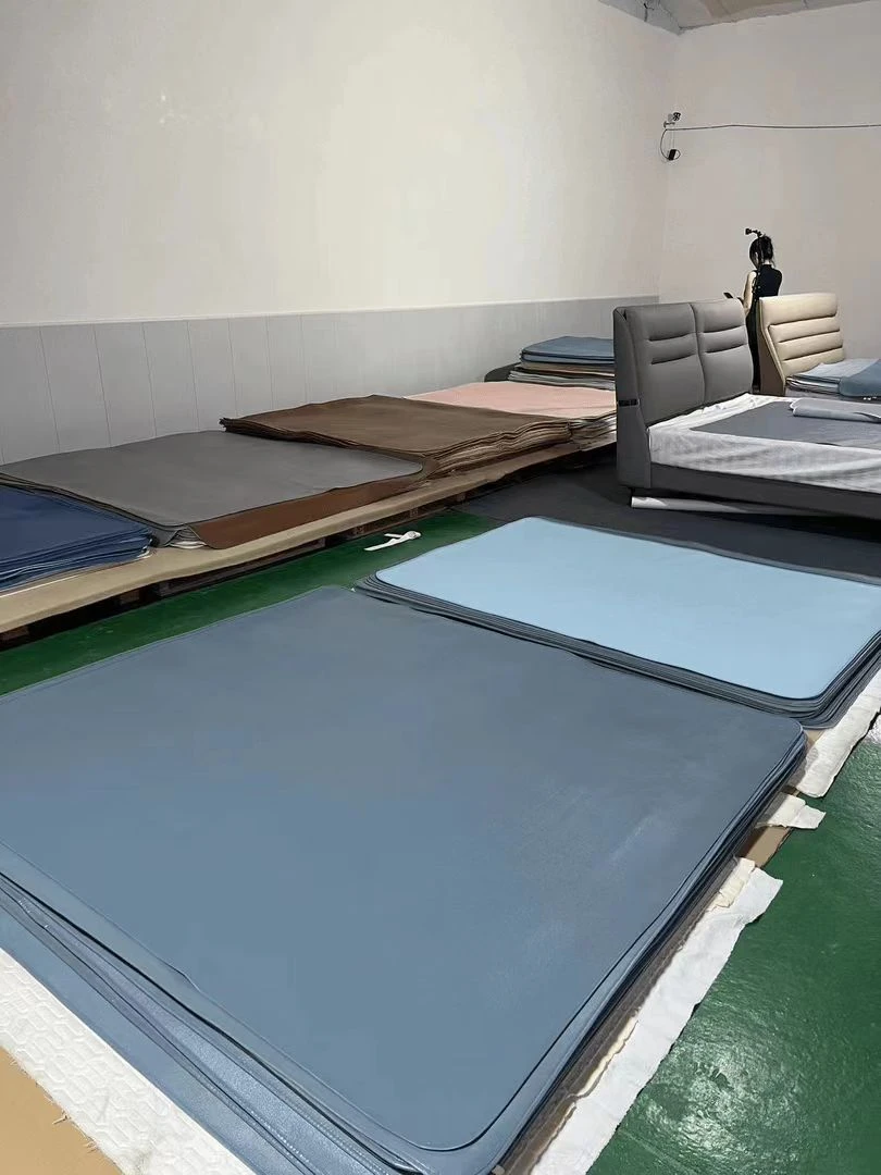 母婴级牛皮席头层水牛皮凉席空调席夏凉席真皮席彩绘纯色牛皮凉席