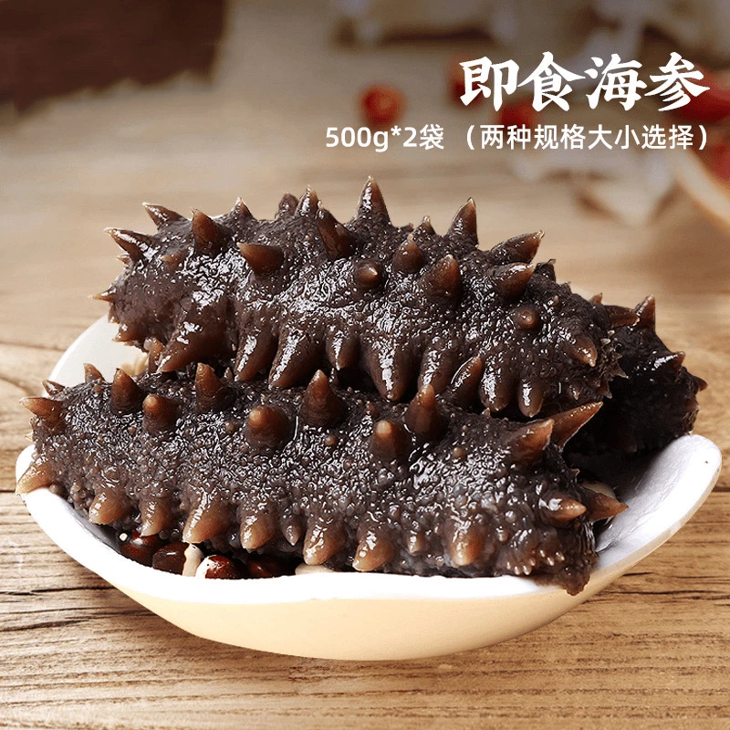 大连新鲜冷冻辽刺参国产高品质即食海参500g×2袋(两种规格任意选)