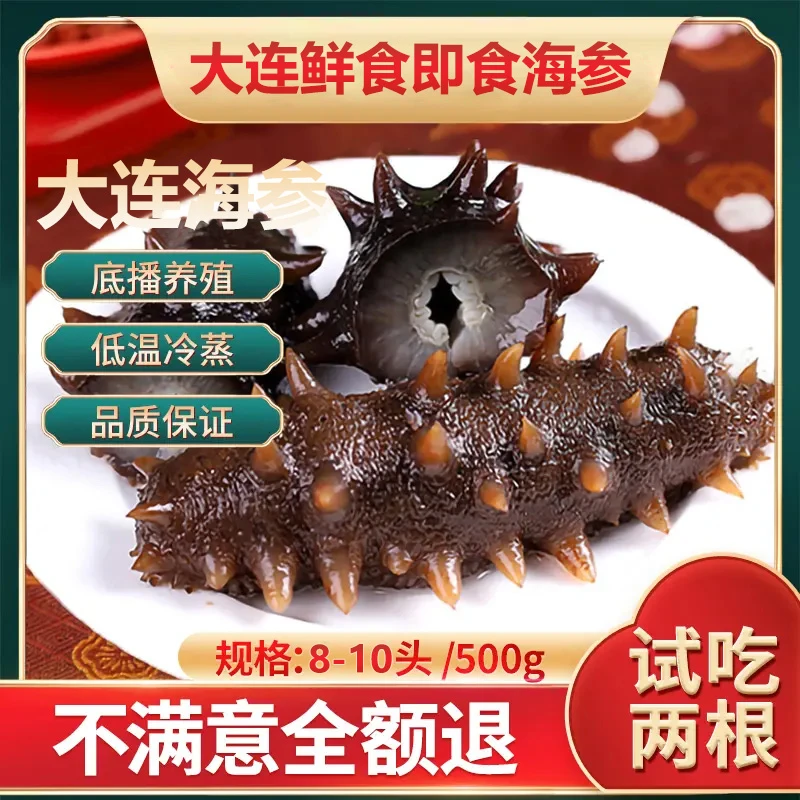 【官方补贴】和生源8-10头即食海参大连辽刺参500g/袋 固体物≥75%