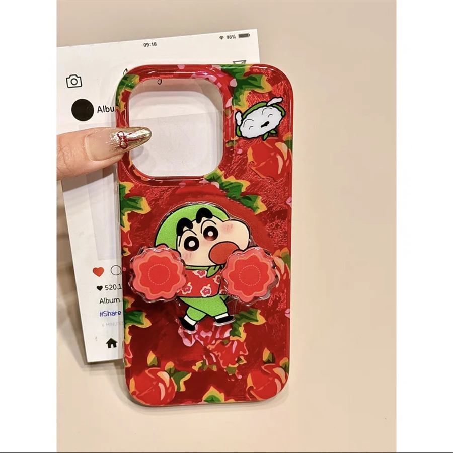 扭秧歌蜡笔小新适用苹果iPhone16华为荣耀OPPOVIVO小米红米手机壳